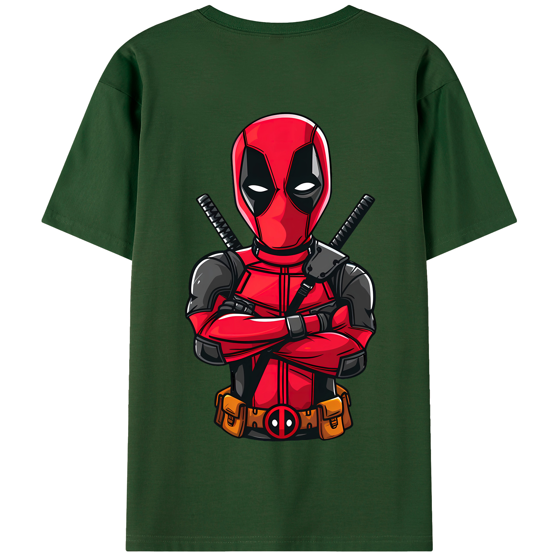 （画像用） Deadpool デッドプール 綿100％半袖Tシャツ（背面プリント）